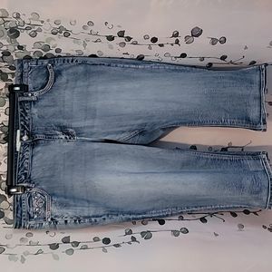 Women's Light Blue Cropped Denim Jeans